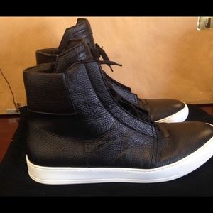 Helmut Lang High Top Italian Leather Sneaker